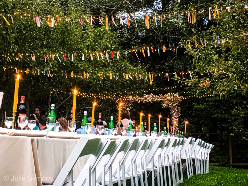 Long table in the orchard ...