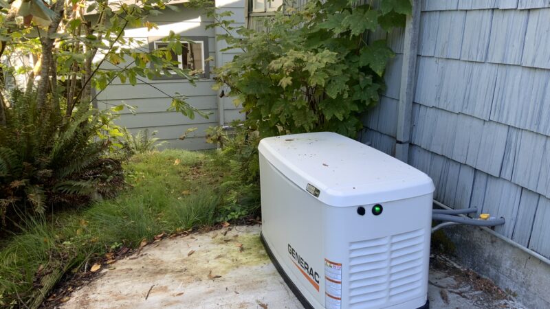Backup generator at Mitchell Grove wedding venue in Humboldt County